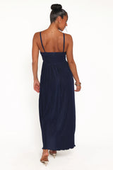 Polly Halterneck Maxi Dress - Navy