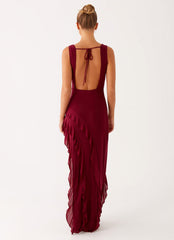 Hendrix Maxi Dress - Raspberry Wine