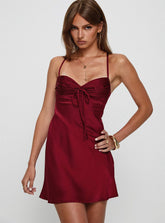 Glendon Mini Dress Burgundy