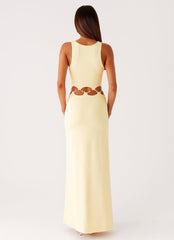 Dreamboat Beaded Maxi Dress - Yellow