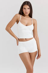 White Dainty Knit Top