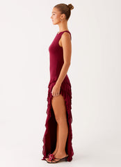 Hendrix Maxi Dress - Raspberry Wine