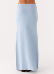 Anastasia Knit Maxi Skirt - Blue